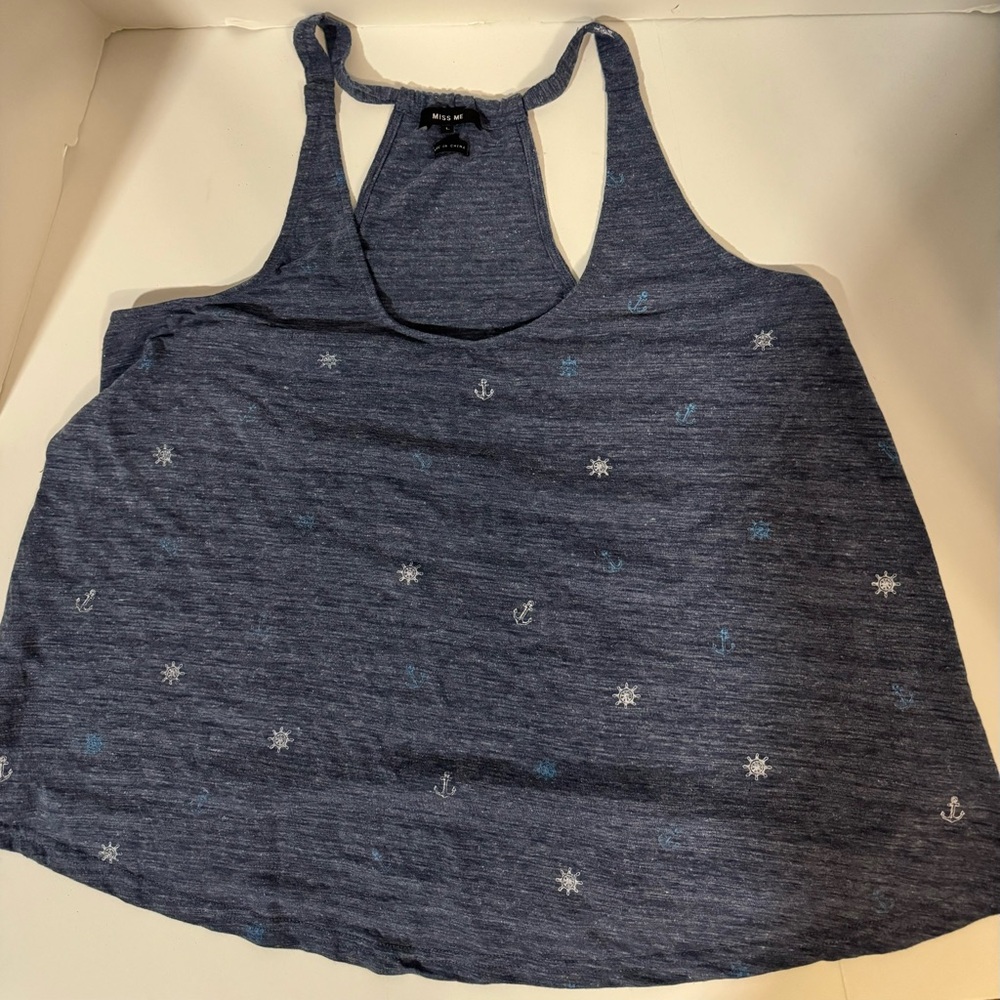 Miss Me loose tank top Large